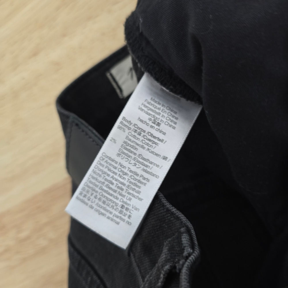 Madewell Classic Straight Jean Black Wash Women's Size 28 - Picture 5 of 10